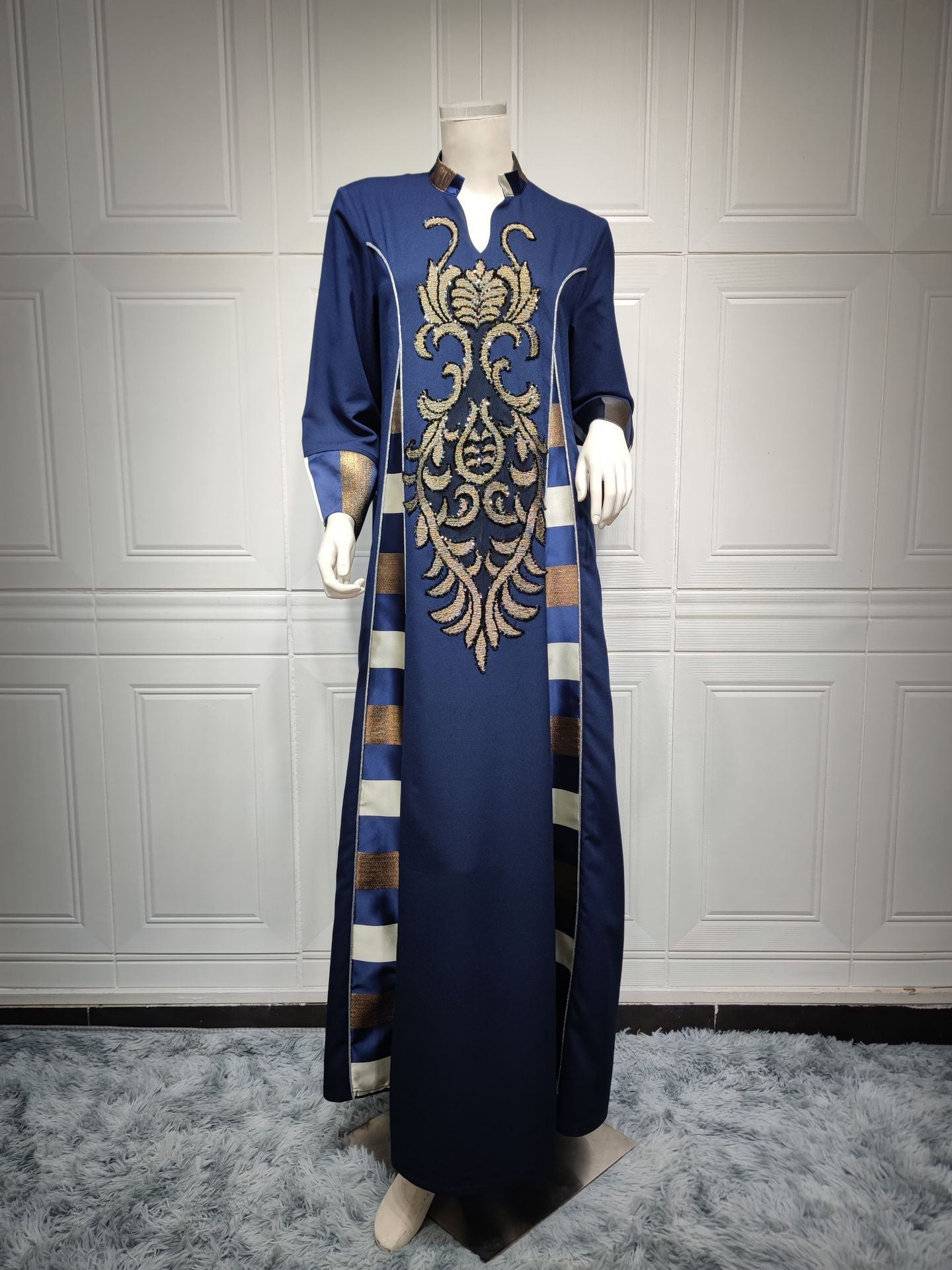 Elegant Long Embroidered Dress