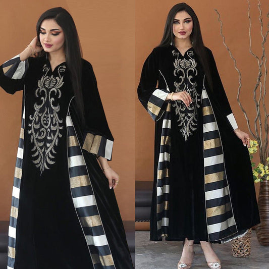 Elegant Long Embroidered Dress