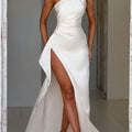 Off-Shoulder Slit Dress