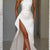 Off-Shoulder Slit Dress