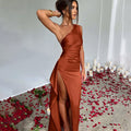 Off-Shoulder Slit Dress
