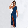 Off-Shoulder Slit Dress