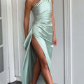 Off-Shoulder Slit Dress