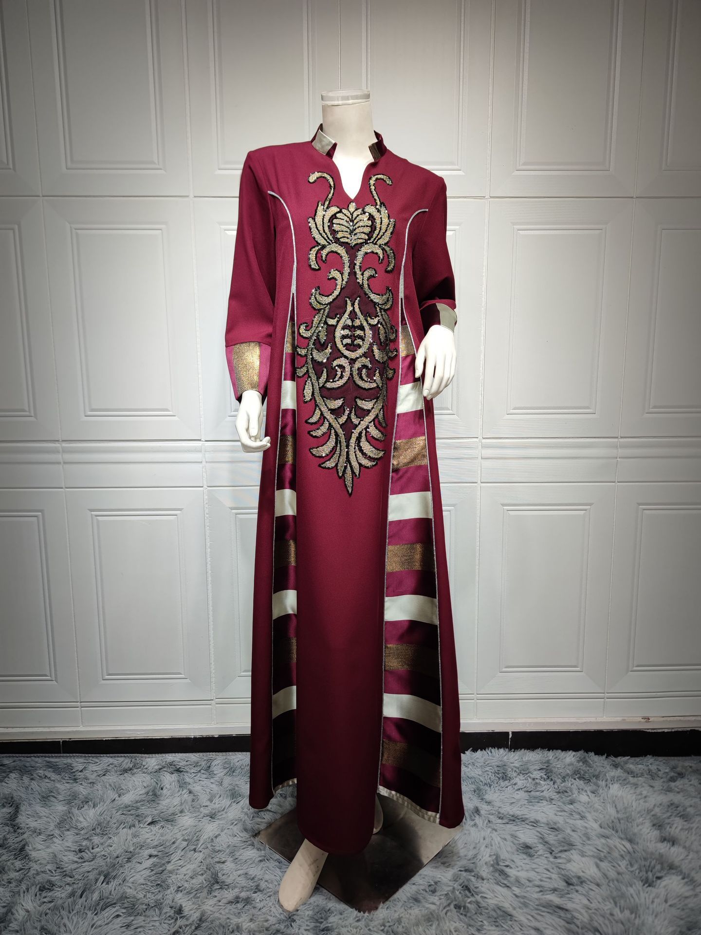 Elegant Long Embroidered Dress