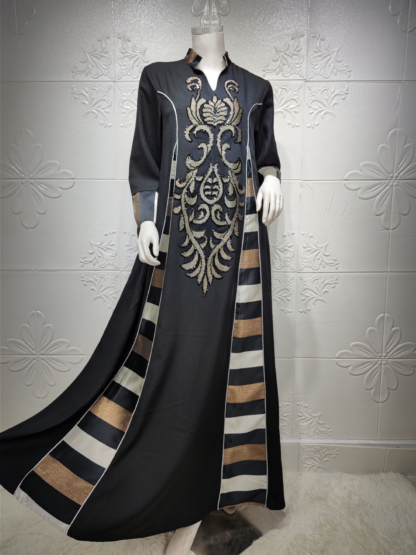 Elegant Long Embroidered Dress